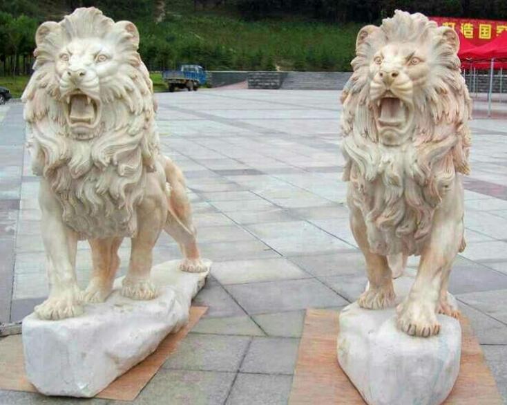 陵园石雕狮子摆放的含义：为何都是一对一摆放？厂家告诉你！
